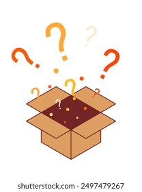 Open Mystery box icon. Clipart image isolated on white background
