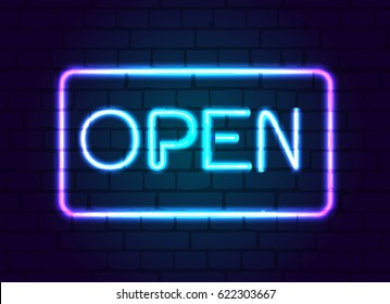 Open Neon Sign