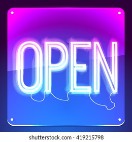 1,444 Neon open transparent Images, Stock Photos & Vectors | Shutterstock