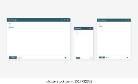 	
Open New Email Window. Design A Simple Blank Web Page. Template Send New Email Window On Your PC, Tablet And Mobile Phone. 