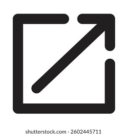 Open in new icon, new window sign - Vector