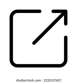 Open New Page Icon Vector Symbol Design Illustration