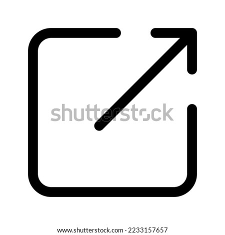 Open New Page Icon Vector Symbol Design Illustration