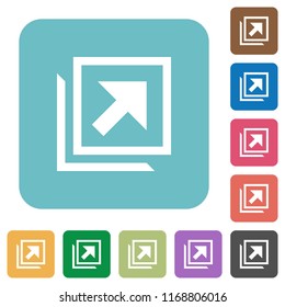 Open in new window white flat icons on color rounded square backgrounds