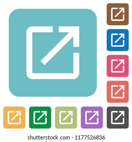 Open in new window white flat icons on color rounded square backgrounds