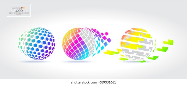Open new world with geometry shape. colorful abstract background.