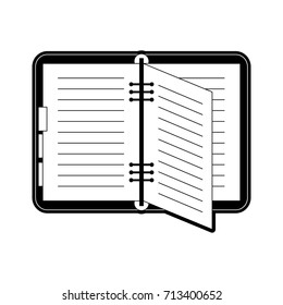 open notebook or agenda icon image 