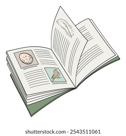 Open notebook of bird observations with notes