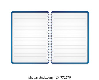 Open notebook. EPS10 vector