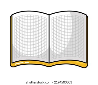 open notebook icon on white background