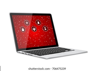 Open notebook isolated on white background