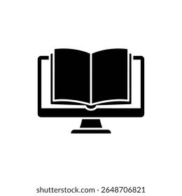 Cuaderno abierto en la pantalla digital para el entorno de aprendizaje en línea