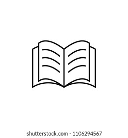 open notebook outline icon. Element of simple education icon for mobile concept and web apps. Thin line open notebook outline icon can be used for web and mobile on white background