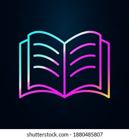 Open notebook outline nolan icon. Simple thin line, outline vector of education icons for ui and ux, website or mobile application