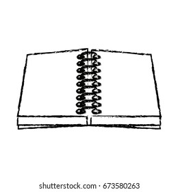 open notebook spiral paper blank utensil