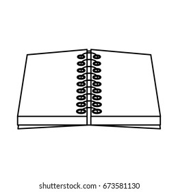 open notebook spiral paper blank utensil