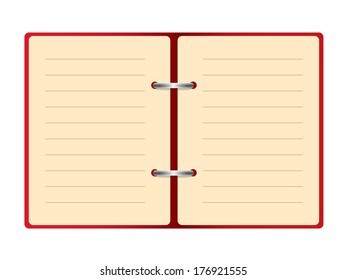 open notebook vector