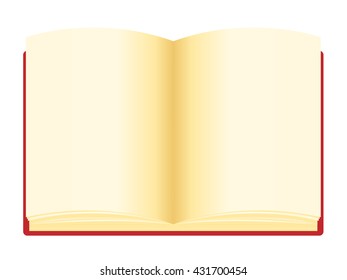 Open notebook , vector illustration