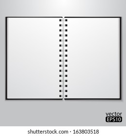 Open Notebook With White Page