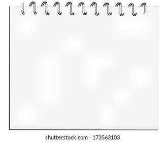 Open Notepad Isolated on White Background
