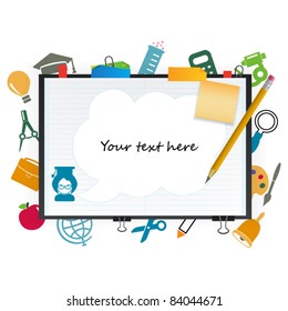 Open notepad with place for text