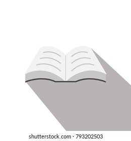 open novel book vector icon library for education college school library