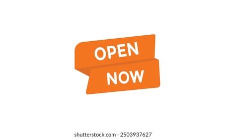 Open now button web banner templates. Vector Illustration 