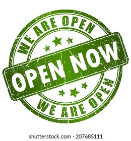 Open now stamp
