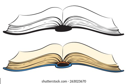 Open book clipart silhouette symbol icon design Vector Image