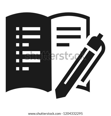 Open office book icon. Simple illustration of open office book vector icon for web design isolated on white background