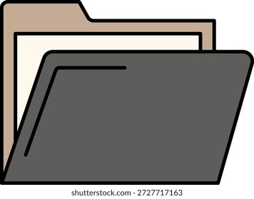 Open Office Folder Vector Illustration