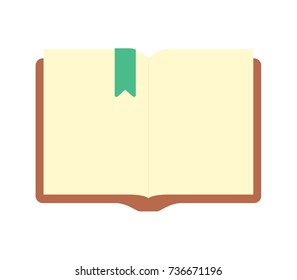 Open old style notebook. Vector illustration.