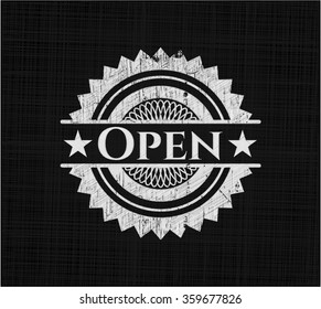 Open on chalkboard