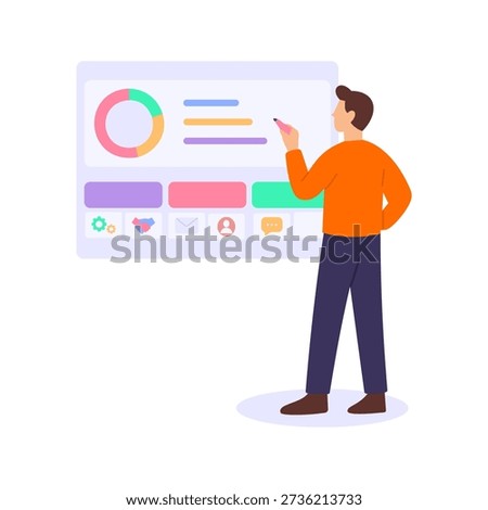 Open Opportunities, tracking active potential revenue deals, Flat vector character illustration