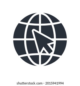 An open opportunity for global connections. Vector icon isolated on white background.