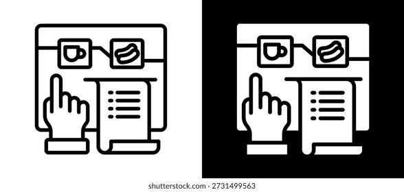 Abrir orden Icon Ilustración vectorial negro blanco