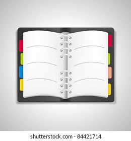 Open organizer diary