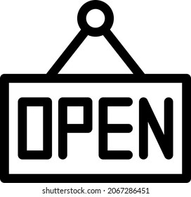 Open Outline Vector Icon Design

