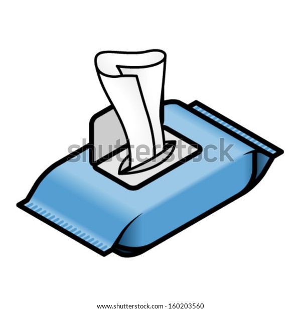 Open Pack Wet Wipes Tissues Stock Vector (Royalty Free) 160203560