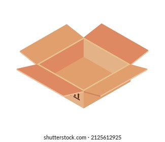 open package box icon isometric