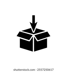 Open Package icon. Delivery service icon vector