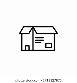 Abrir el Vector de signo de icono de paquete