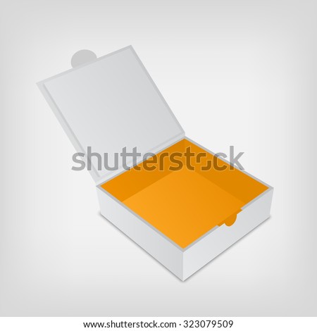 Download Open Packaging Design Box Mockup Gray Stock Vector ...