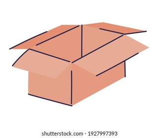 icono de cuadro de embalaje abierto