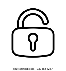 Open Padlock icon. sign for mobile concept and web design. vector illustration