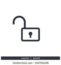 Open padlock icon symbol