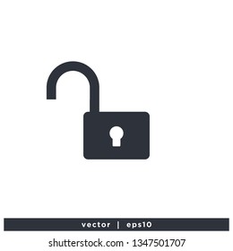 Open padlock icon symbol