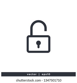 Open padlock icon symbol