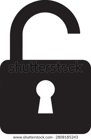 Open Padlock Icon Unlocked Security and Access Granted Vector

