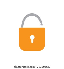 open padlock icon- vector illustration